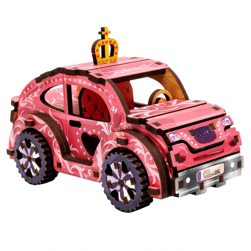 Дерев'яний 3D конструктор "Turbo Princess" Puz-00969, 70 деталей Вінниця - фото 5
