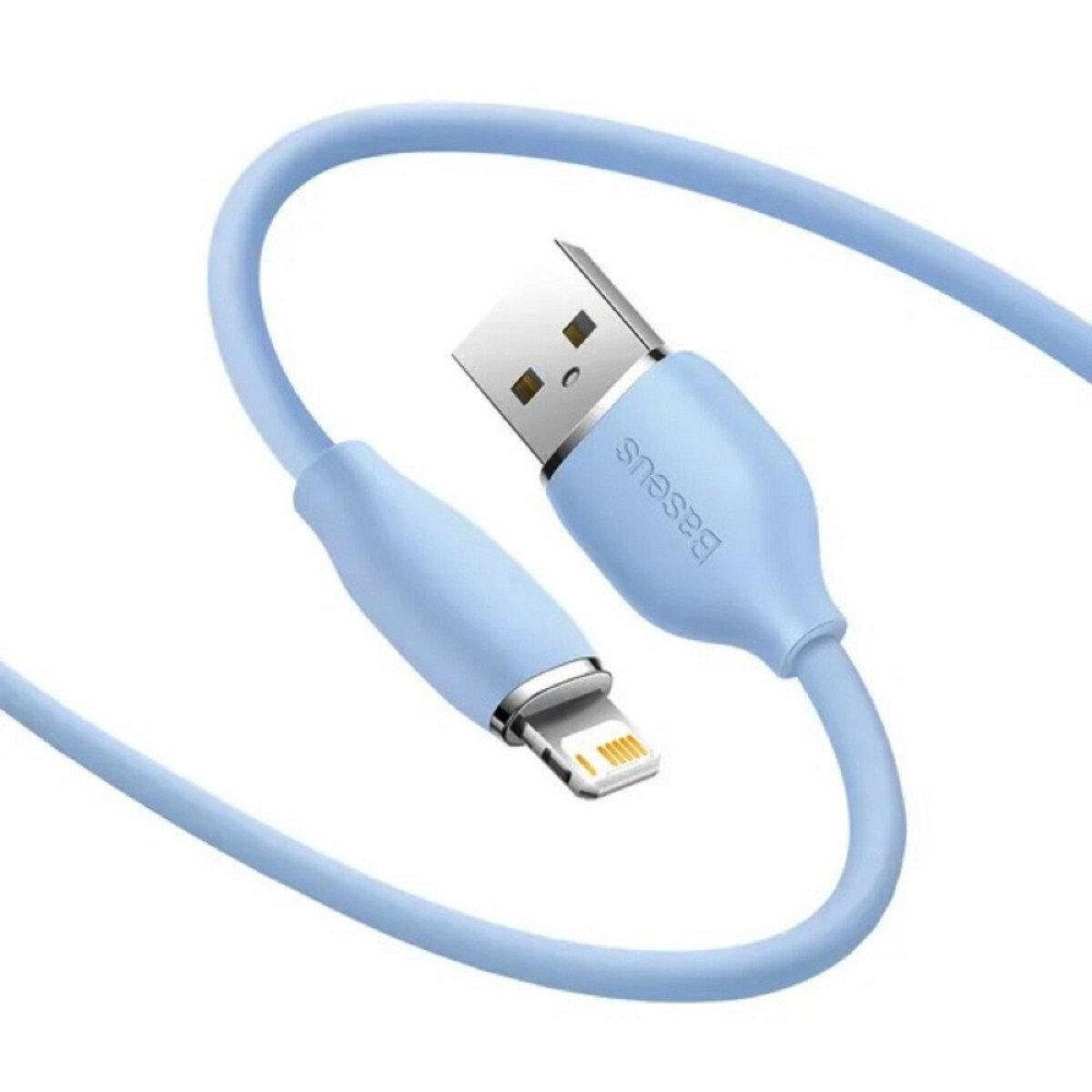 Кабель Baseus Jelly Liquid Silica Gel Fast Charging Data Cable USB to iP 2.4A 2m Blue CAGD000103 Одесса - изображение 4