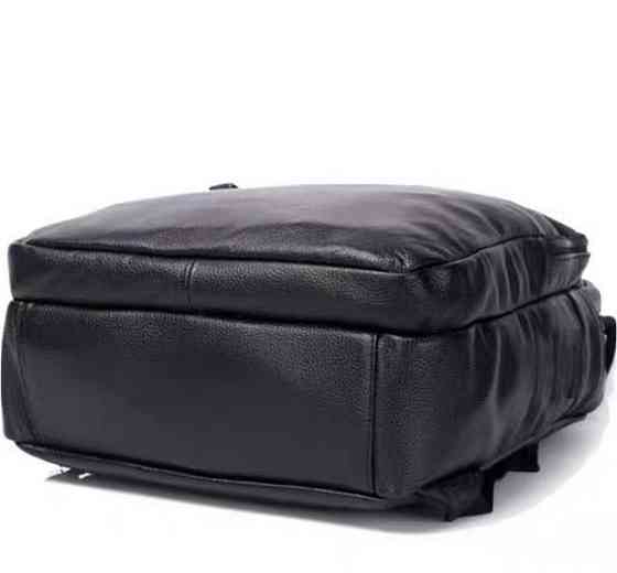Мужской кожаный рюкзак Tiding Bag (28 х 42 х 18 см) для ноутбука Черный Винница