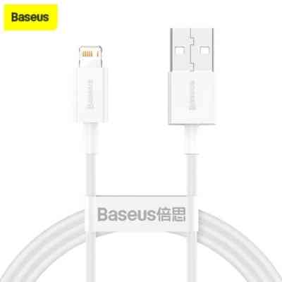 Дата кабель USB 2.0 AM to Lightning 2.0m Superior Fast Charging 2.4A white Baseus (CALYS-C02) Вінниця