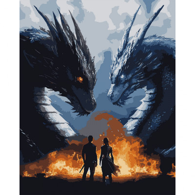 Картина по номерам Santi 4 крило Вершники драконів 40х50 с (955047) Винница - изображение 1
