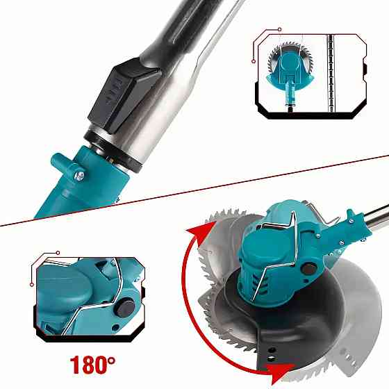 Акумуляторна газонокосарка + 2 АКБ 48V, Lawn mower / Тример для трави / Аккумуляторный триммер / Електротример Киев