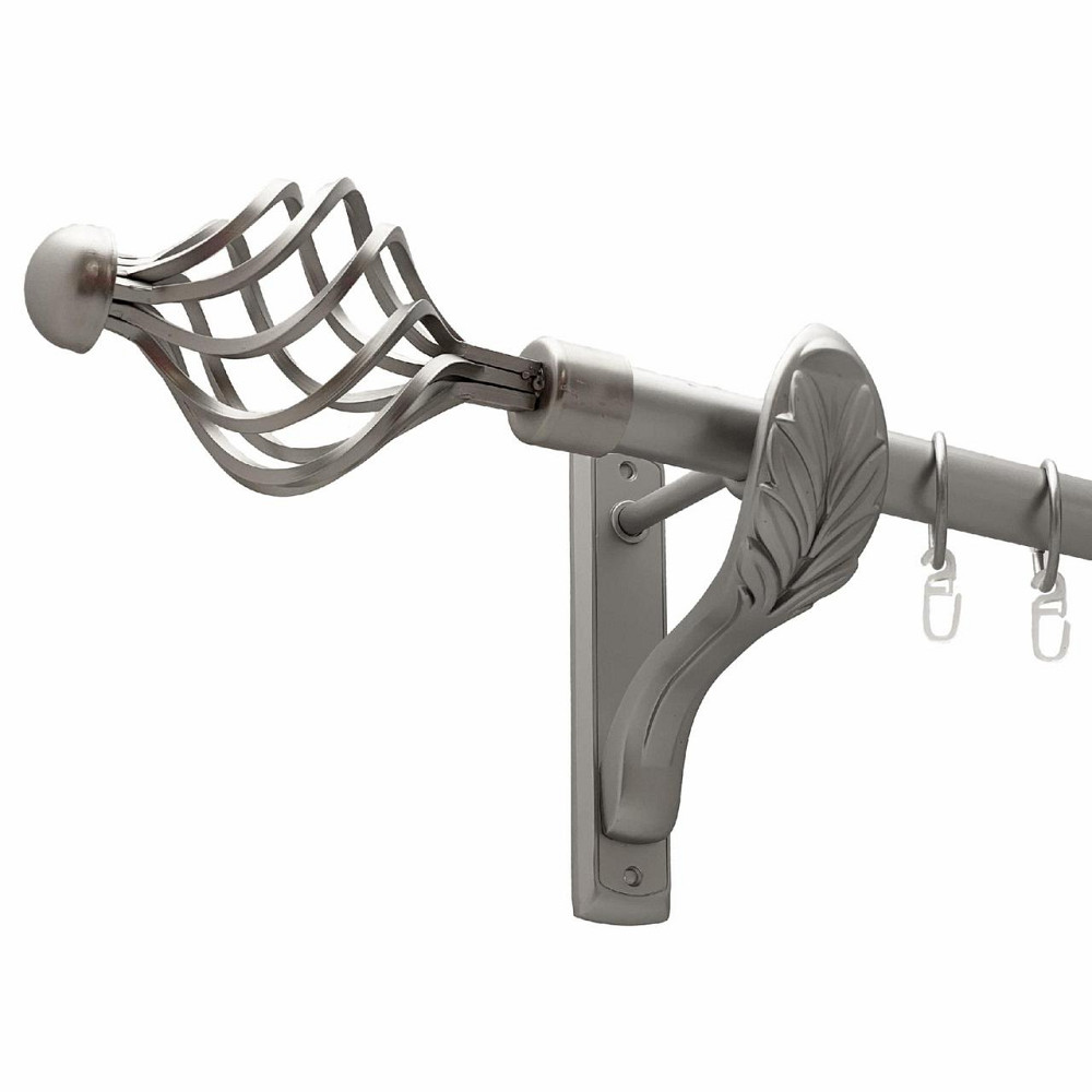 Карниз Orvit Арезо металевий однорядний ретро гладка труба кільце металеве Сатин 25 мм 140 см (00-00027491) Львів - фото 1