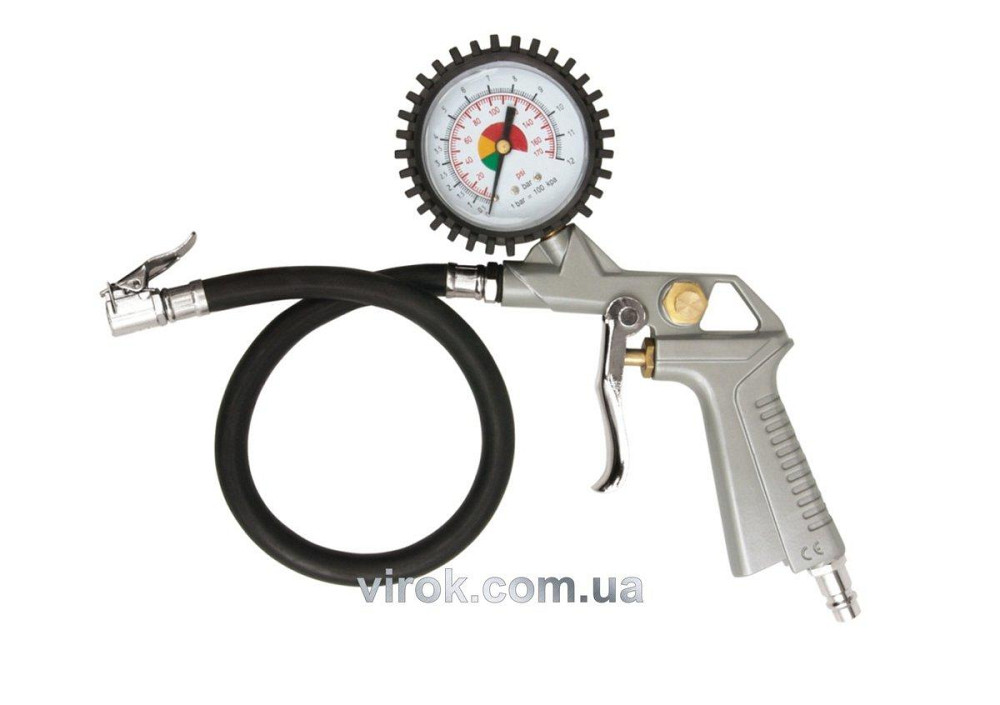 Пістолет пневматичний VOREL для накачування з манометром, 2.8-10 бар [10/40] Одеса - фото 1