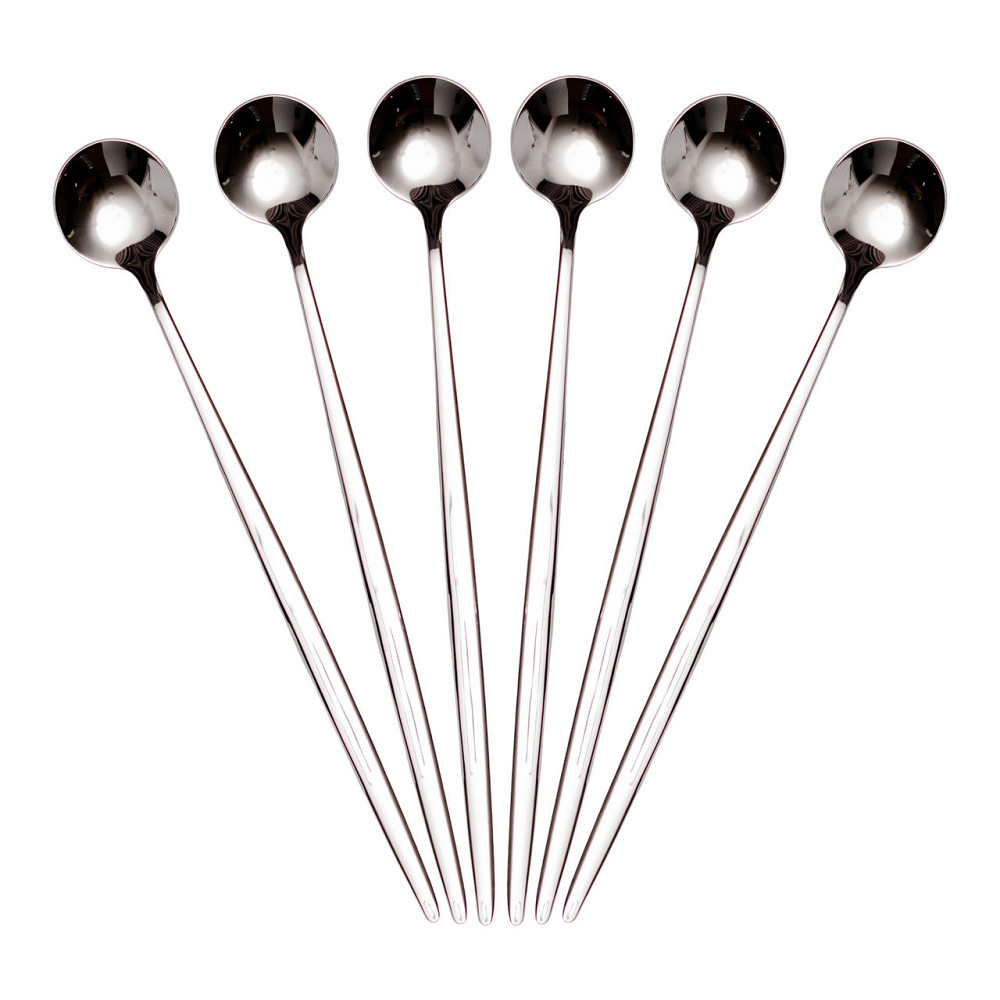 Набір десертних ложок 6 штук нержавіючої сталі 20.5 (см) Срібло HP-8-32 Київ - фото 1