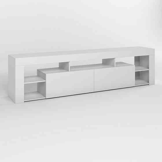 Тумба под телевизор с 5 полками М-ЗОН Джеко 200 Нимфея Альба (белый) (MZN-031037) Днепр