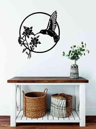 Декоративне настінне 3D Панно «Колибри» Декор на стіну з об'ємом Київ