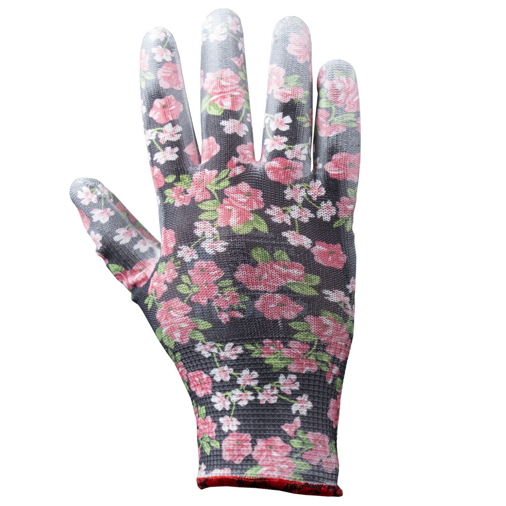 Рукавиці трикотажні з частковим ПУ-покриттям р7 (чорні, манжет) SIGMA (9446481) Київ - фото 3