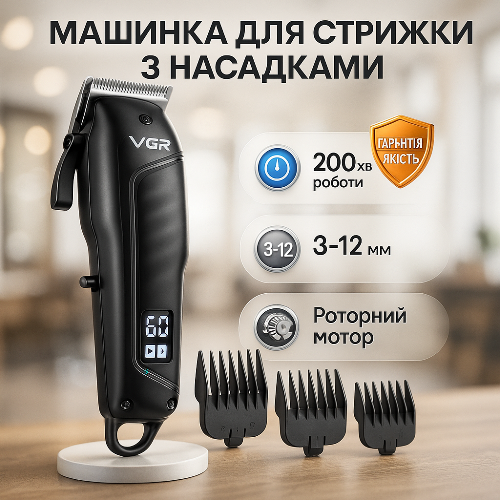 Машинка для стрижки волос с уникальным дизайном, Набор для стрижки с зарядкой, Триммер беспроводной IS-88 Львов - изображение 20