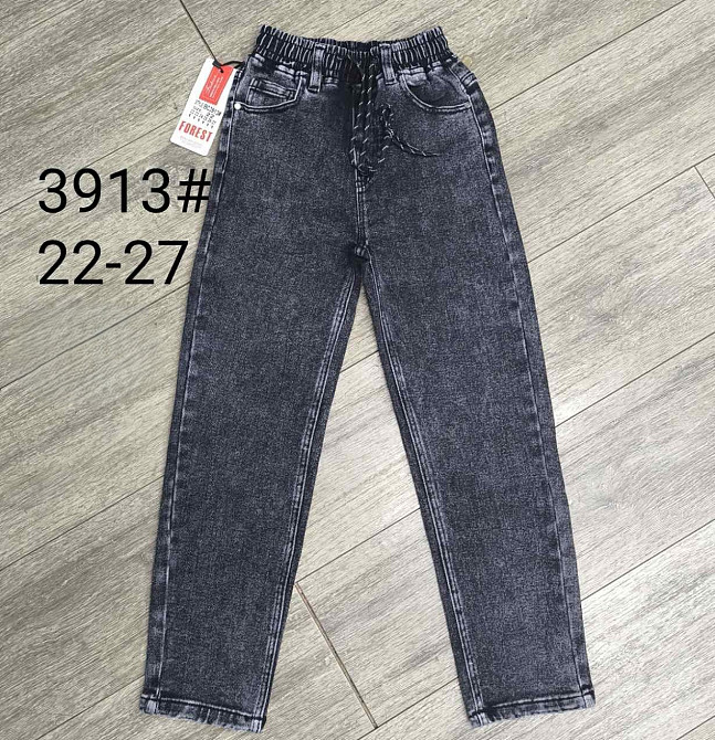 Джинсы мом темно-серые на 8,9,10,11,12 лет Николаев - изображение 1