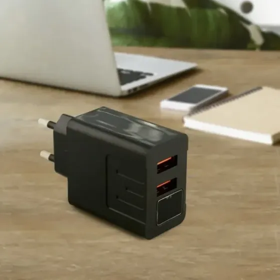 Адаптер на 2 USB с дисплеем и поддержкой fast charge, CX QC03 Киев