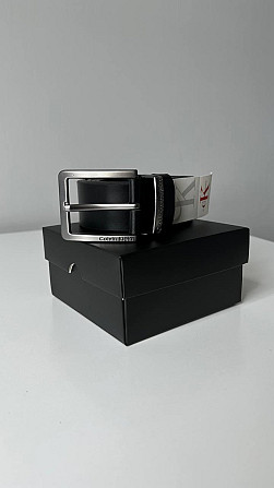 Мужской ремень Calvin Klein, брендовый классический ремень, качественный пояс из натуральной кожиMasterSem Киев - изображение 2