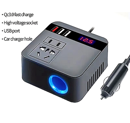 Автомобільний інвертор-перетворювач AC/DC з 12В/24В на 220В/120W + LCD (екран) 3хUSB Вінниця