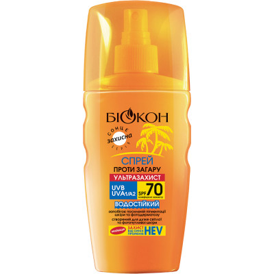 Засіб від засмаги Біокон SPF-70 Спрей Ультразахист 160 мл (4820160039544) Вінниця - фото 1
