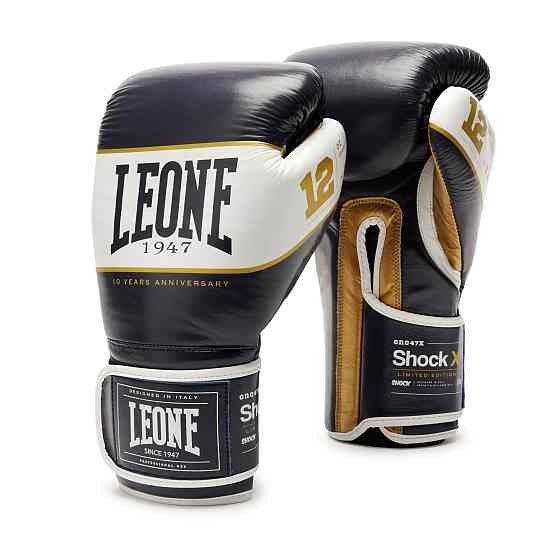 Боксерські рукавички Leone Shock X Blue 14 ун. Каменское