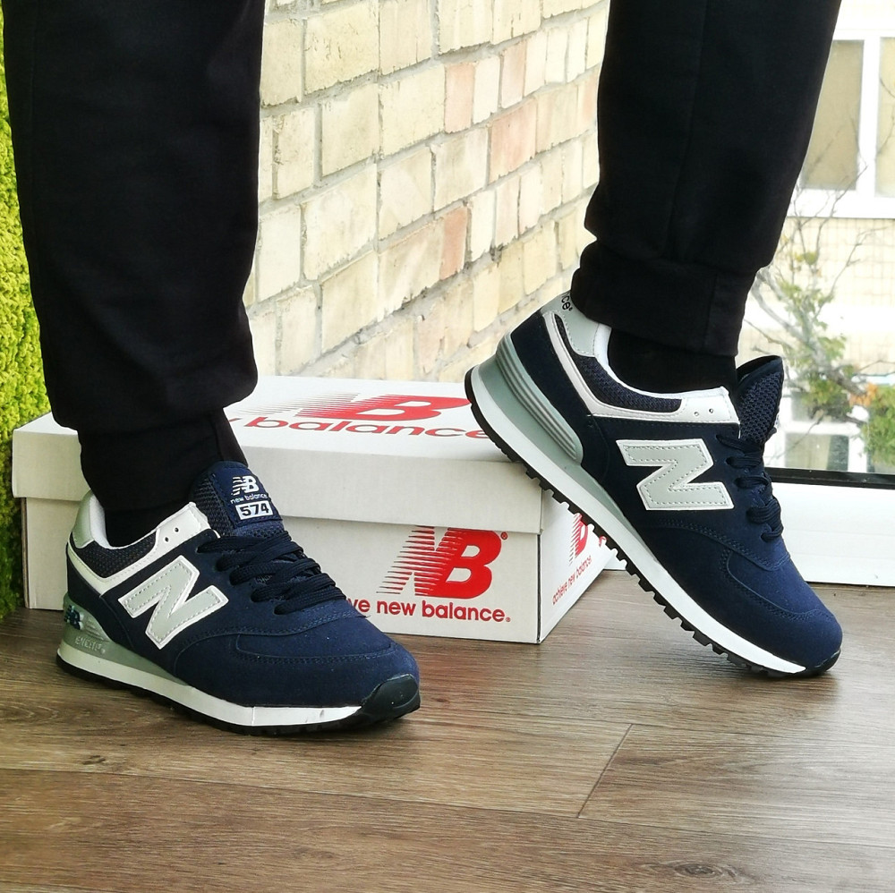 Сині Кросівки New Balance 574 Жіночі Чоловічі Замшеві Нью Баланс (розміри: 36,37,38) - 63-8 Дніпро - фото 4