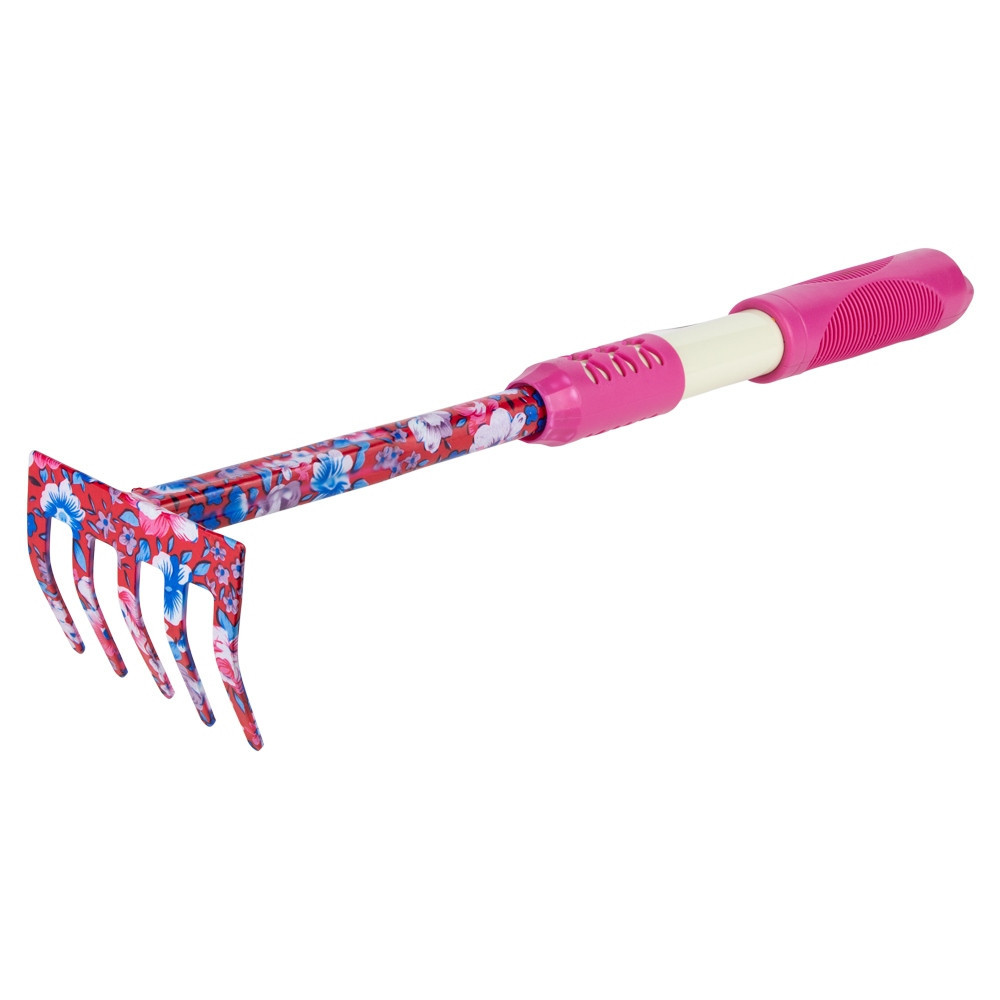 Грабли 5-ти зубные (pink) (TPR) FLORA (5043154) Ровно - изображение 1