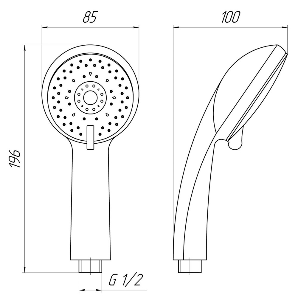 Душевая лейка Globus Lux HY-1227-LUX Blister (000005999) Киев - изображение 6
