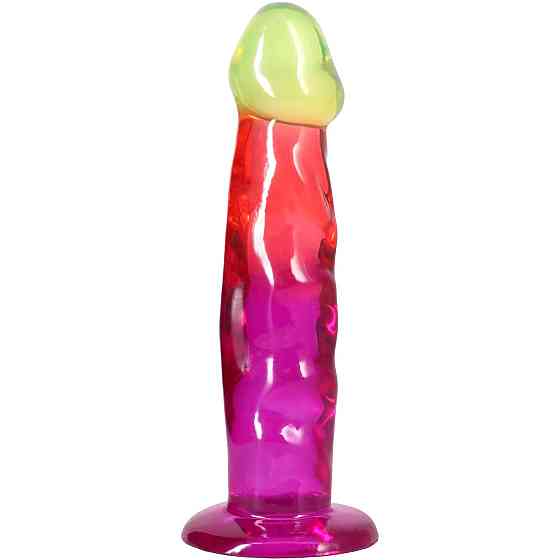 Дилдо Doc Johnson Crystal Jellies - 7.5 Inch Classic Dong - Rainbow Sex Aura Київ