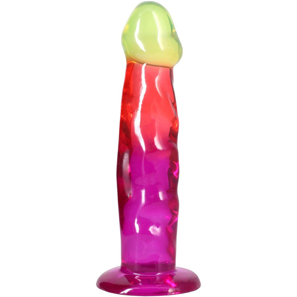 Дилдо Doc Johnson Crystal Jellies - 7.5 Inch Classic Dong - Rainbow Sex Aura Київ - фото 2