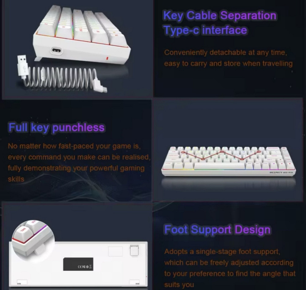 Магнітна клавіатура | клавіатура на pink свічках | E-YOOSO Hz-68 Харків - фото 2