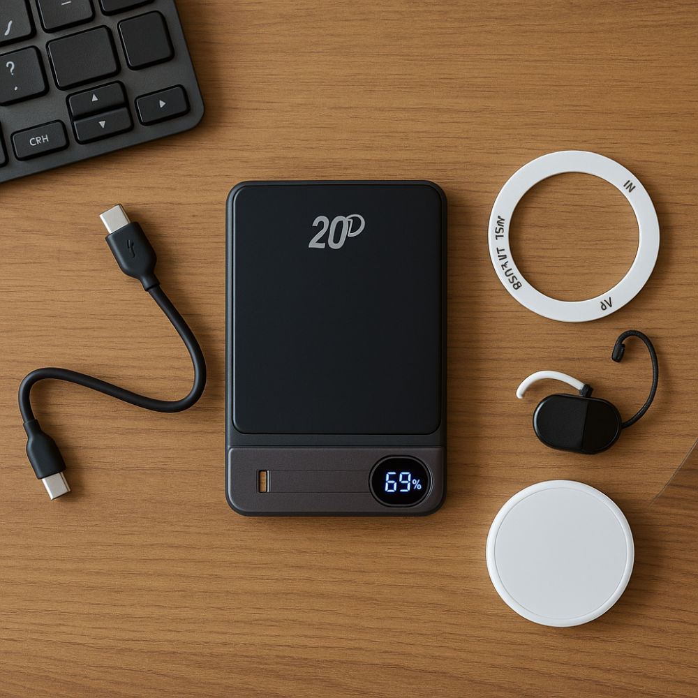 Повербанк F15 5000 mAh 20W (MagSafe) - графітовий Киев - изображение 14