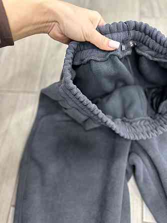 Чоловічі базові теплі штани з вельвету на флісі Графіт, 50 Одеса