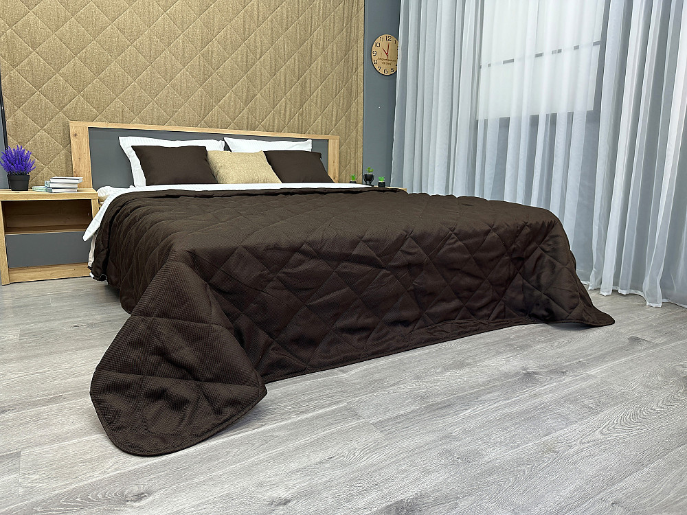 Покрывало стеганое Decorator Flax ромб 230х250 см венге (85-069) Киев - изображение 2