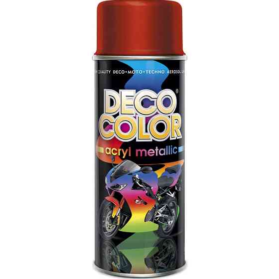Металлик краска аэрозольная DecoColor красный 400 мл Киев