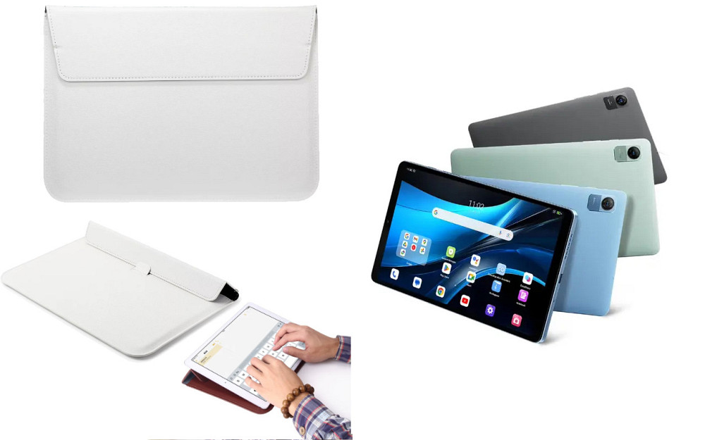 Чехол-конверт VitoCase для Blackview Oscal Pad 5, с функцией подставки для планшета Белый Киев - изображение 1