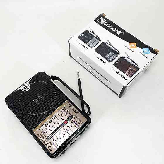 Радіоприймач портативне радіо Golon RX-606 від мережі та на батарейках приймач ретро колонка MV-565 fm акустична Київ