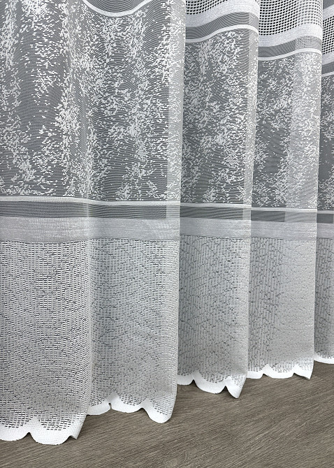 Тюль жакард мармур, колекція "Cale" колір білий 1552т Київ - фото 7