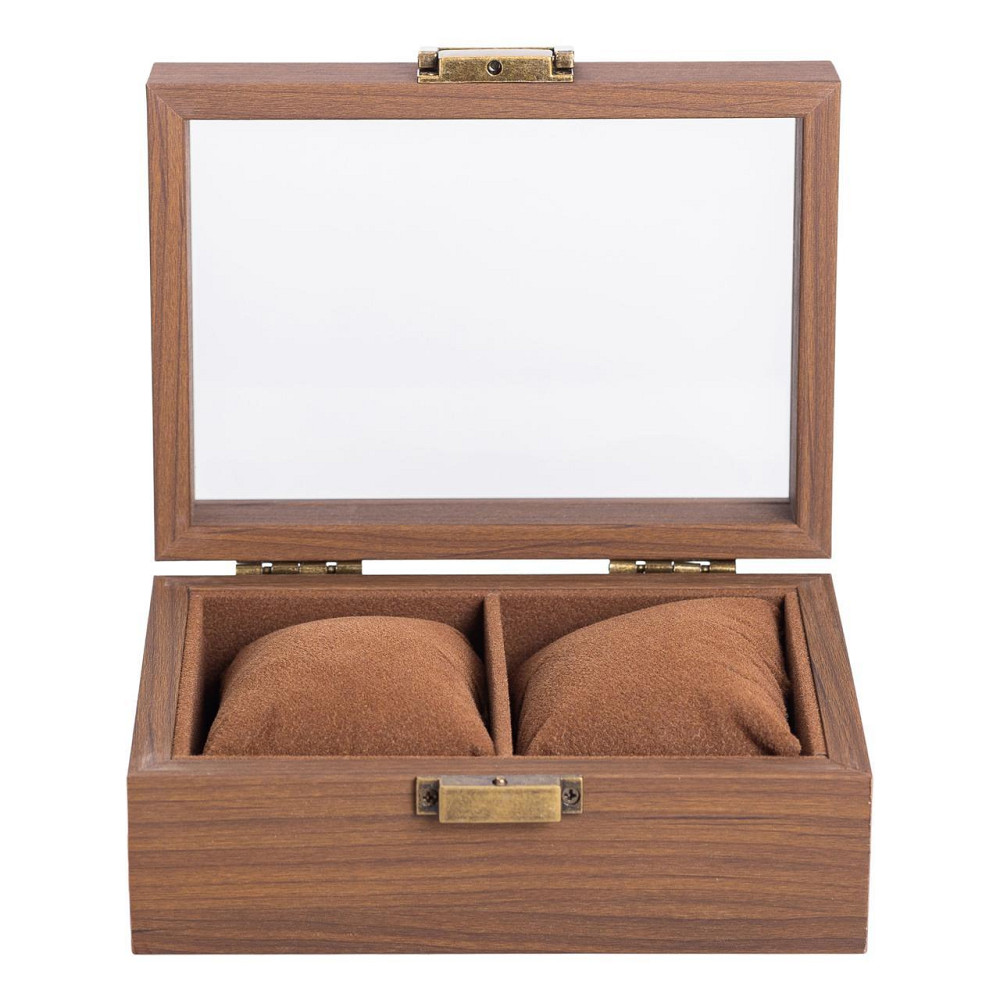 Шкатулка для наручных часов 16.5×12×7.5 см кейс для хранения часов на 2 отсека HP-5-10 Киев - изображение 3