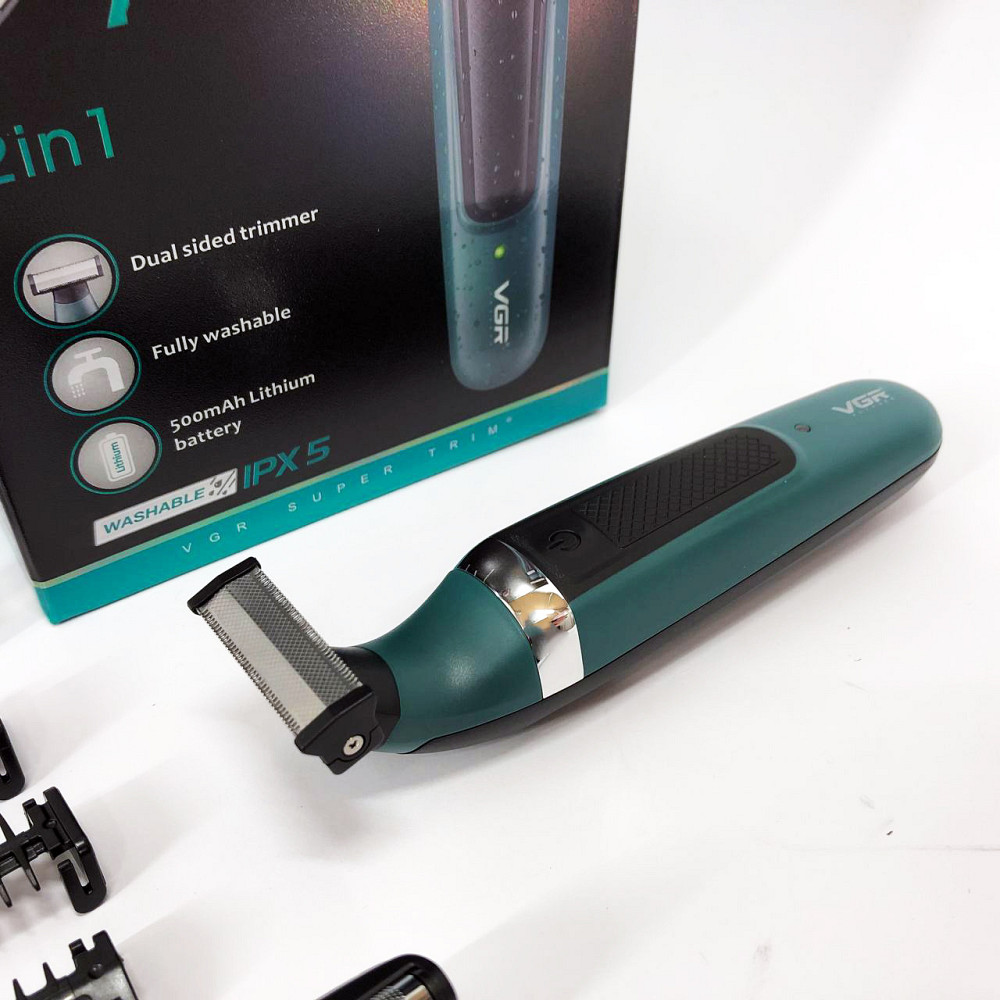 Хороший тример для бороди VGR, Машинки для стрижки вусів і бороди, Професійна електробритва FO-18 Львів - фото 12