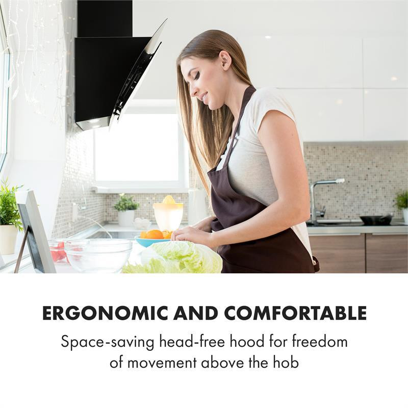 Вытяжка Arianna 90 см 560 м³/ч сенсорная панель управления EEC A+ черная 90 см (Германия, читать описание) Ровно - изображение 7