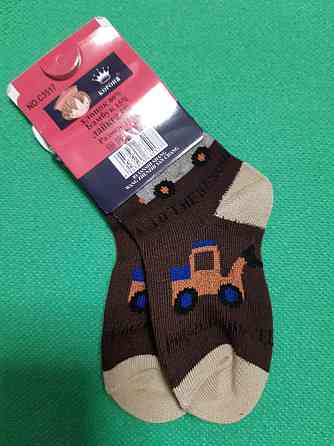 Шкарпетки для хлопчика коричневі - 21-26 розмір, по устілці 11-13см, 80% бавовна, 15% бамбук, 5% лайкра Київ