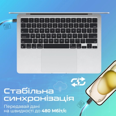 Дата кабель USB-C to Lightning ecoline-ci120.black Promate (ecoline-ci120.black) Вінниця - фото 4