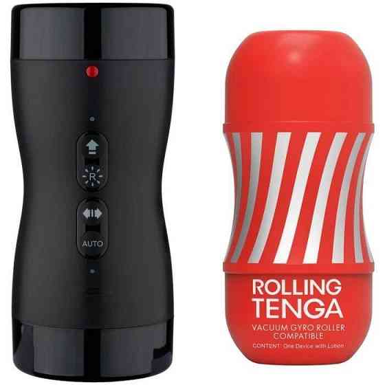 Автоматический мастурбатор Tenga VACUUM GYRO ROLLER SET, ротация и вакуум, совместим с Tenga Cup Sex Aura Киев