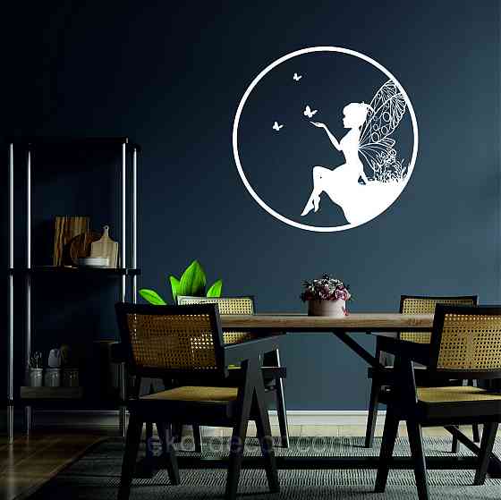 Декоративное настенное Панно «Фея-волшебница», Декор на стену 90*90 см, Белый Киев