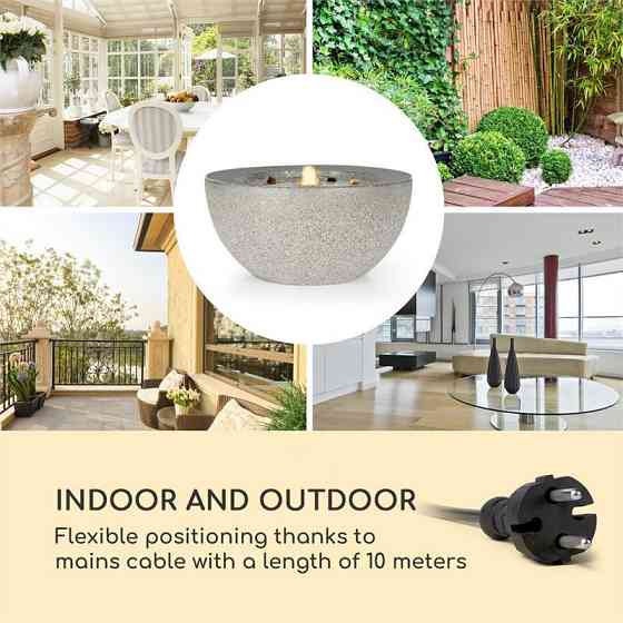 Садовый фонтан Genesis 7W LED освещение полирезина антрацит (Германия, читать описание) Ровно