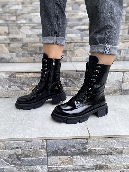 SOTHBY'S Черевики жіночі Sothby's чорні шкіра лакована 37/39р. (M-1730 4195) Коломыя - изображение 9