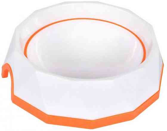 Миска для собак AnimAll 0266 Диамант PS8007 500 мл Оранжевая/белая Винница