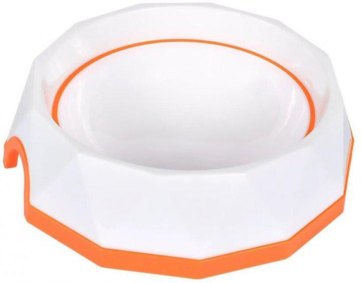 Миска для собак AnimAll 0266 Диамант PS8007 500 мл Оранжевая/белая Винница - изображение 1