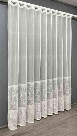 Тюль жакард, колекція "Greta" колір кремовий 1433т Київ