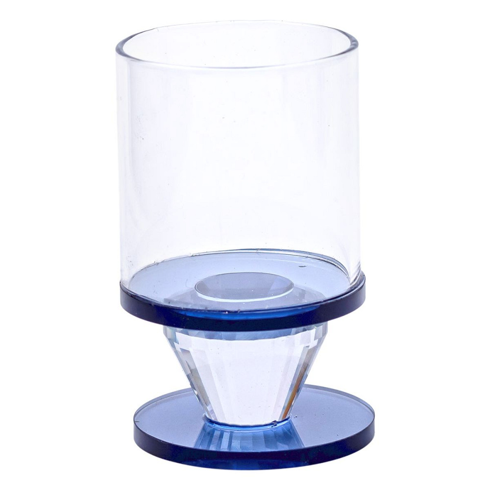 Yiwu Підсвічник скляний 6×10 см на одну свічку підсвічник келих на ніжці декоративний Сірий HP- Киев - изображение 2