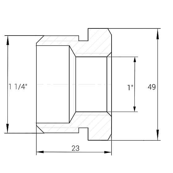 Футорка 1 1/4″х1″НВ никелированная NF653S OPTIMUM Киев