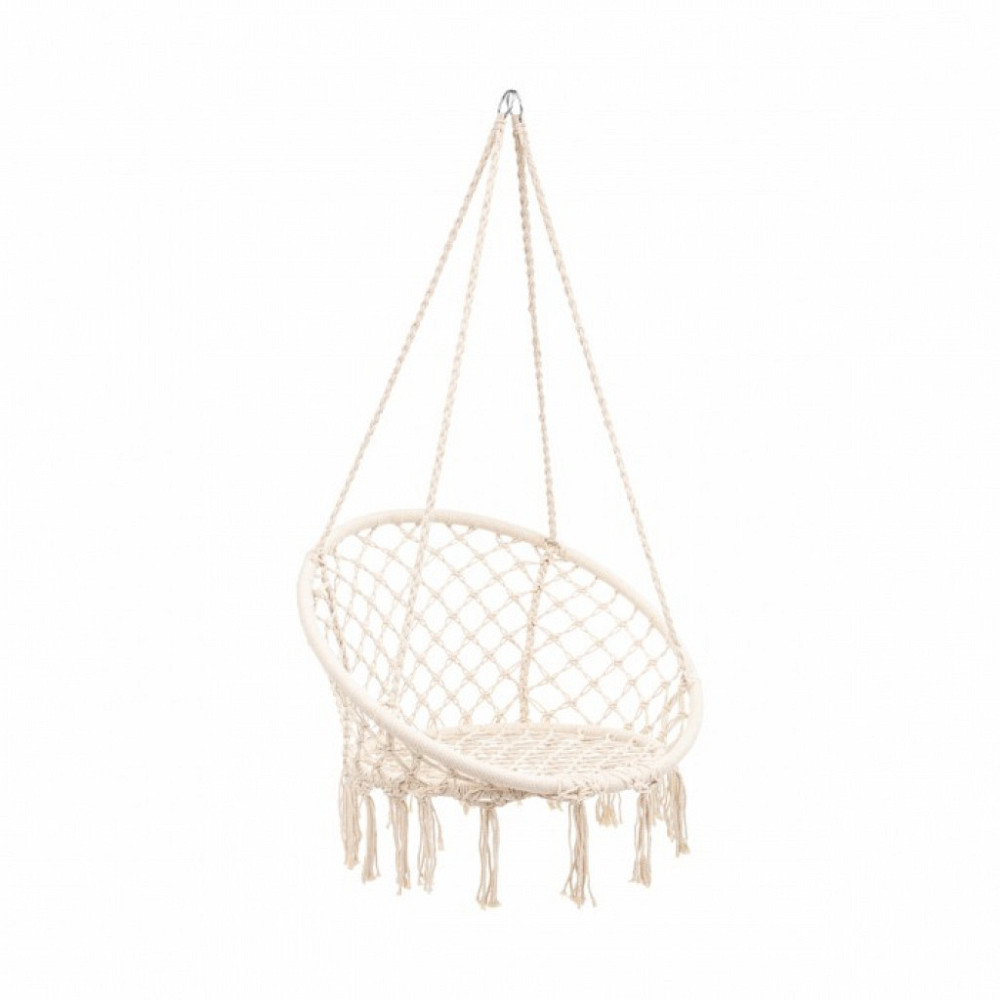 Підвісна мотузкова гойдалка крісло Mirpol бежева Київ - фото 1