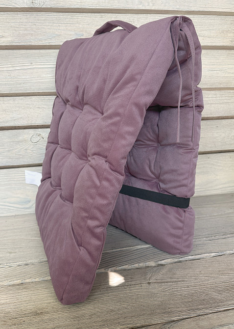 Подушка для стільців (40x120х4 см) подвійна Decorator Флокс колір ліловий 84-161 Київ - фото 5