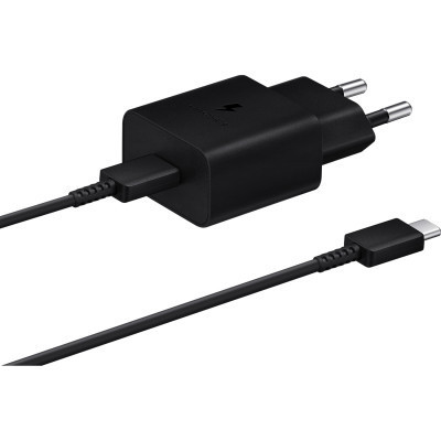Зарядний пристрій Samsung USB-С 15W Black + Cable USB-C 1m (EP-T1510XBEGEU) Вінниця - фото 1
