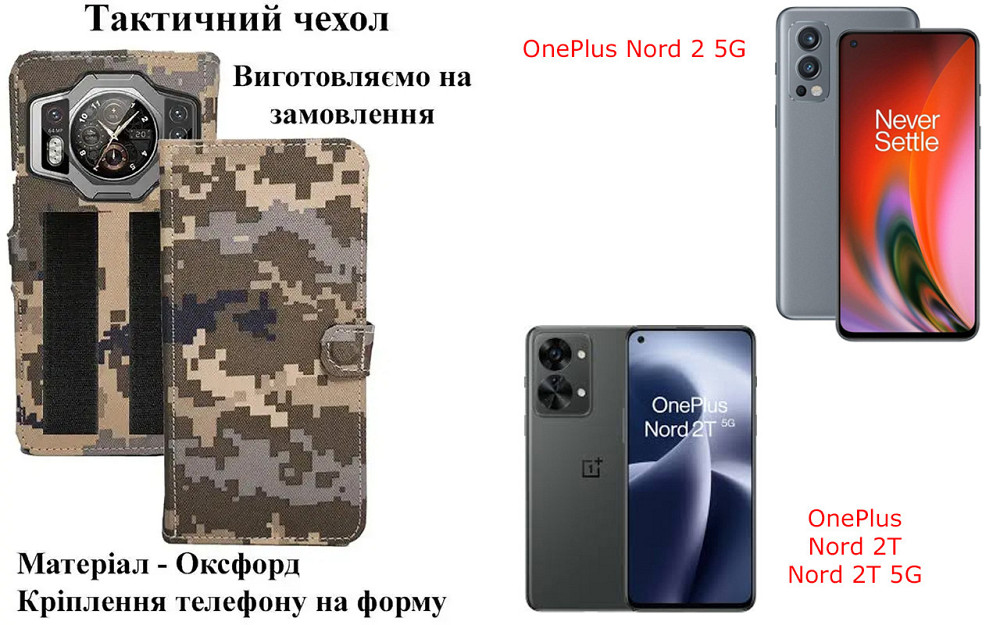 Тактический чехол для Motorola Moto E7 Power, Moto E7i Power, крепится к снаряжению на липучке Киев - изображение 1